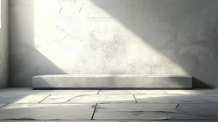Aufkleber - Minimalist Interior Space with Natural Light and Shadow Play