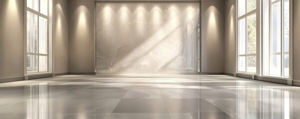 Poster - Modern Minimalist Interior Space with Natural Light and Clean Lines