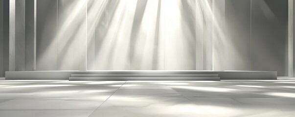 Poster - Ethereal Light Illuminating a Minimalist Contemporary Stage Set