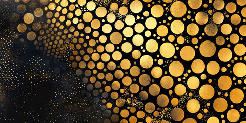 Wall Mural - Abstract gold background with dots