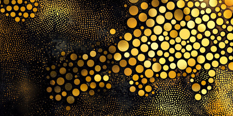 Wall Mural - Abstract gold background with dots