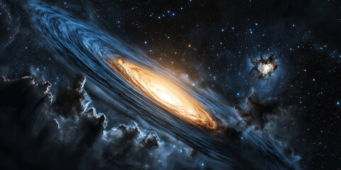 Wall Mural - Stars of a planet and galaxy in a free space background