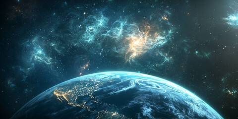 Wall Mural - planet against the background of the outer space