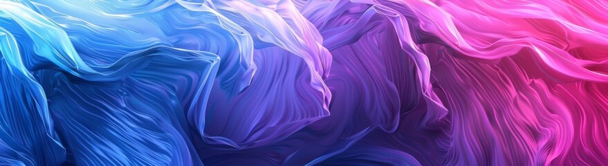 Fototapete - Abstract background with blue and purple gradient color waves, vector illustration, vector graphics, vector art, dark blue, pink, and red gradients, dark background, banner