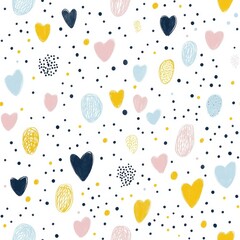 Canvas Print - Whimsical Heart Pattern Design