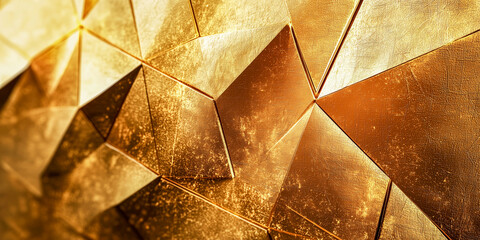 Wall Mural - Golden abstract background. Futuristic technology style