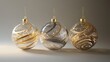 © Arham - Elegant glass ball ornaments with subtle golden accents and sparkles