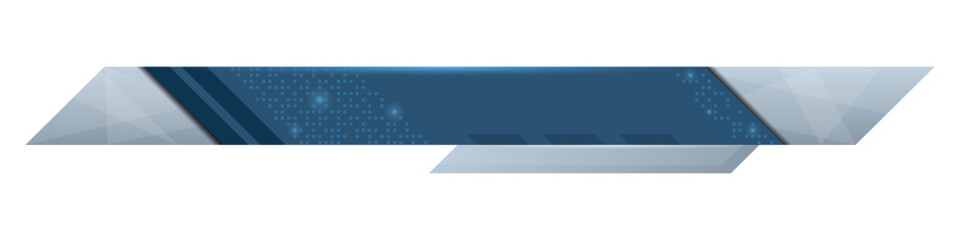 Wall Mural - Futuristic design lower third banner. Blue geometric lower third banner template design. Video headline title. Vector illustration