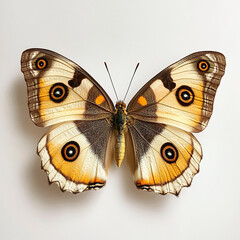 Wall Mural - Beautiful colorful butterfly on white background