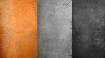Poster - Abstract Tricolor Textured Background With Orange Gray And Black