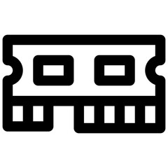 RAM. Editable stroke vector icon.