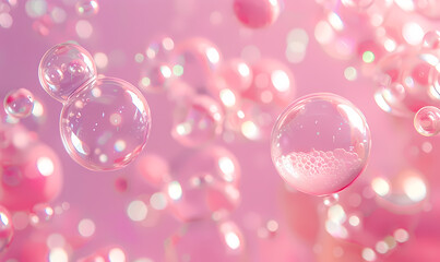 Wall Mural - pink christmas balls