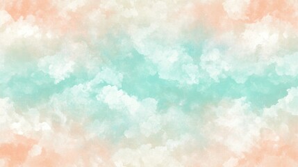 Poster - Abstract Pastel Watercolor Cloud Background Design