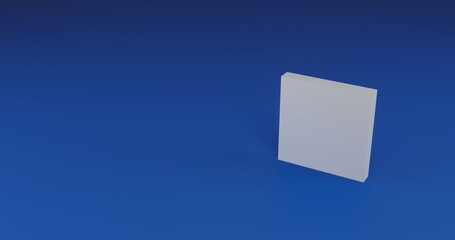 Poster - Isolated realistic white rectangle with shadow. Located on the right side of the scene. 3d illustration on transparent background