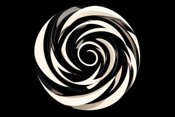 Poster - A concentric circular design in monochrome, gradually transitioning from black to white.