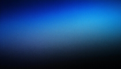 Poster - Black and blue color gradient with noise texture effect. Abstract backdrop.