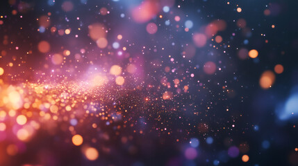 Poster - Festive bokeh lights creating a magical atmosphere on abstract background