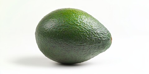 Poster - Fresh avocado isolated on a bright white background, showcasing the vibrant green color and smooth texture of the fresh avocado. Perfect for culinary and health related themes featuring fresh avocado.