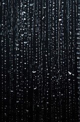 Canvas Print - rain on black isolated background