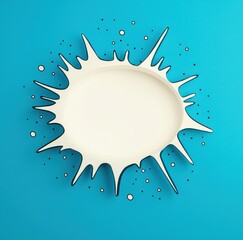 Wall Mural - abstract blue and white splash frame background design