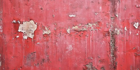 Poster - Grunge red wall background featuring unique texture that enhances aesthetic appeal. This grunge red wall background is perfect for artistic projects and creative designs.