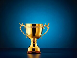 gold cup with a trophy gold award ,ai generated