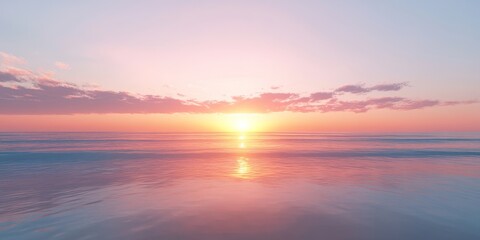 Aufkleber - Tranquil oceanic seascape featuring a stunning sunset view over a serene beach, highlighting the beauty of an oceanic landscape at twilight. Oceanic vibes fill the atmosphere as day turns to night.