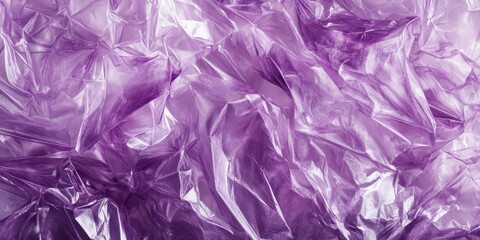 Fototapete - crumpled lilac plastic texture showcases a unique and vibrant surface created by a piece of cellopha