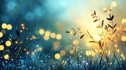 Aufkleber - Illuminated fiber optic cable strands in gradient colors digital environment abstract viewpoint technology concept