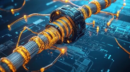 Poster - High-definition display of fiber optic cable splicing process in a low-resolution environment for enhanced visual understanding