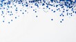© Marry93 - Silver and blue confetti dots scattered lightly on a frosty white background, with an open space in the center for writing