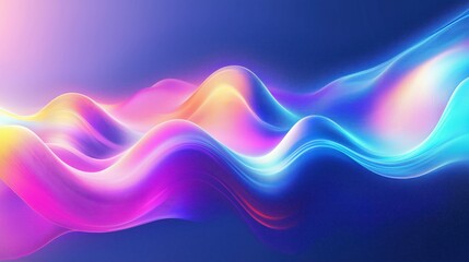 Aufkleber - Abstract graphic design with vibrant color waves. Dynamic, futuristic style. Suitable for digital presentation background poster. Modern, eye-catching. Creates sense of movement, energy. Perfect for