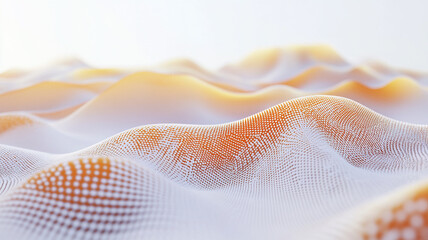 Poster - Texture of abstract waves with gradient colors illuminated by soft light