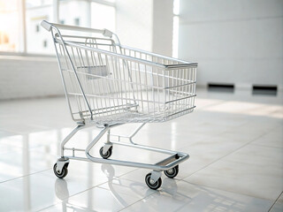 Canvas Print - shopping cart on the street