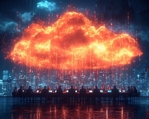 Poster - holographic virtual reality meeting room for cloud computing