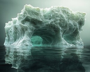 Poster - Surreal Digital Iceberg Representing Cloud Computing and Data Storage