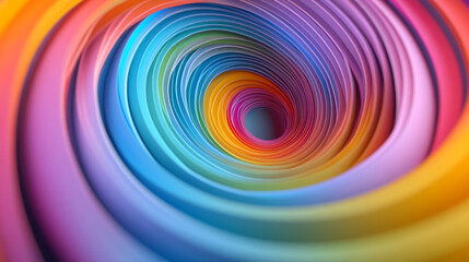 Poster - Colorful spiral design creating a captivating visual journey through hues and shades