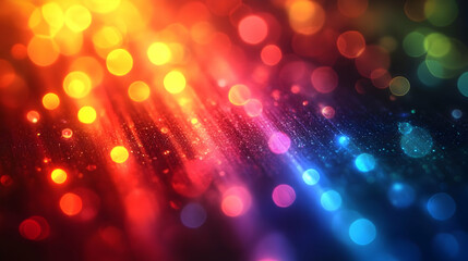 Wall Mural - Vibrant Colors Shine: Abstract Light Bokeh Background