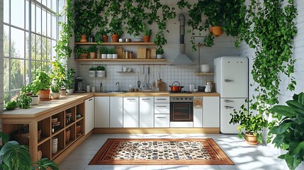 Wall Mural - Blissful greens