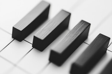 Aufkleber - Monochrome abstract image of black and white bars, highlighting textures and lines, symbolizing harmony and balance through minimalistic yet impactful composition.