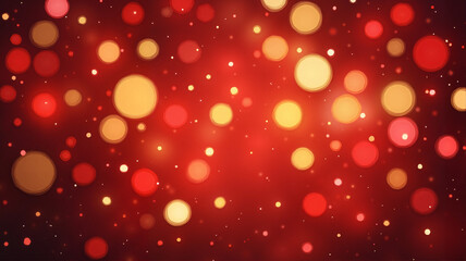 Wall Mural - Red bokeh festive lights background