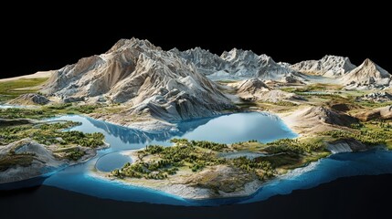 Poster - Exploring extraterrestrial terrain ecosystem scientific visualization of potential landscapes on distant planets