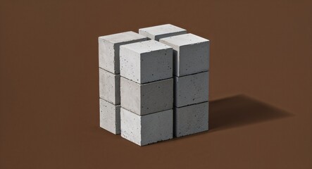 Poster - Cement Block on Brown background design