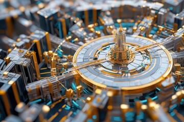 Poster - Exploring the intricate world of nanomachine civilization a microscopic technological landscape in a complex environment