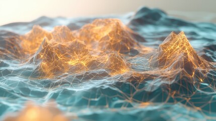 Poster - Visualizing shifting probability field landscapes across potential realities in a dynamic digital environment