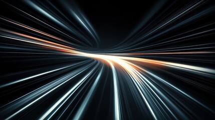Aufkleber - Abstract image shows light rays moving fast creating stripes on dark background. Dynamic effect suggests speed, movement. Could used for tech concepts like artificial intelligence futuristic designs.