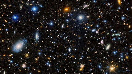 Wall Mural - a vast expanse of space filled with countless stars and galaxies background wallpaper AI generated image