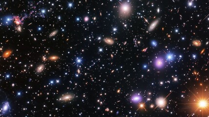 Wall Mural - a vast expanse of space filled with countless stars and galaxies background wallpaper AI generated image