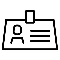 Poster - Business Card Name Line Icon