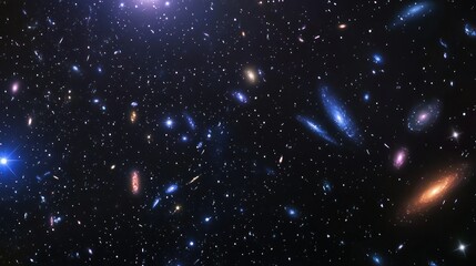 Wall Mural - a vast expanse of space filled with countless stars and galaxies background wallpaper AI generated image